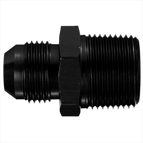 -6 AN Male To 1/2 Inch Pipe Thread, Anodized, Black, Aluminum