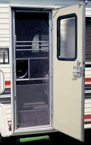 Picture of Camco 43980 Screen Door Standard Grille - Aluminum
