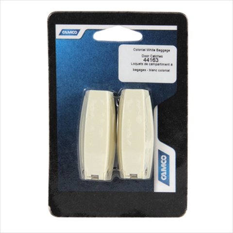 Picture of Camco 44163 Baggage Door Catches- Colonial White - 2 Per Pack