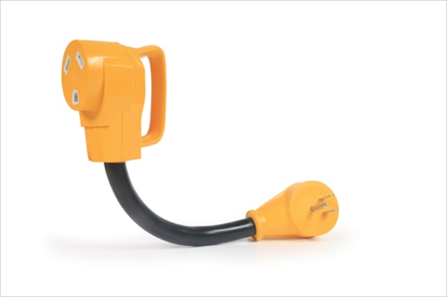 Picture of Camco 55165 Power Grip Dogbone Adapters- 15 Amp Male To 30 Amp Female