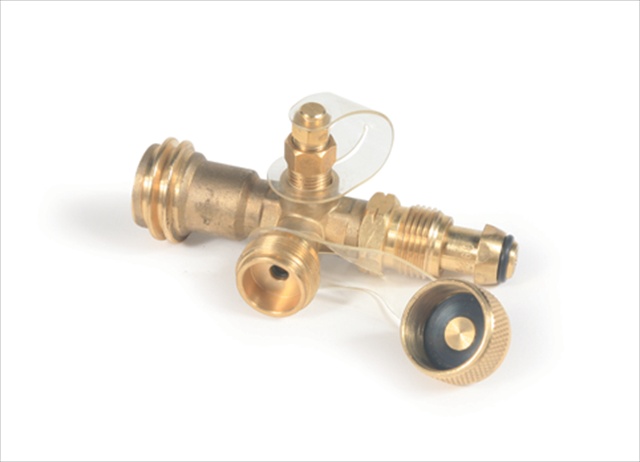 59113 Brass Tee With 4 Ports, 5 Ft.