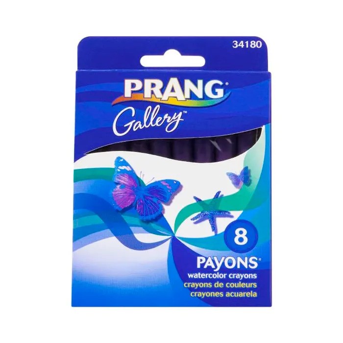 Payons Non-Toxic Water Soluble Watercolor Crayon Set, Assorted Color, Set - 8