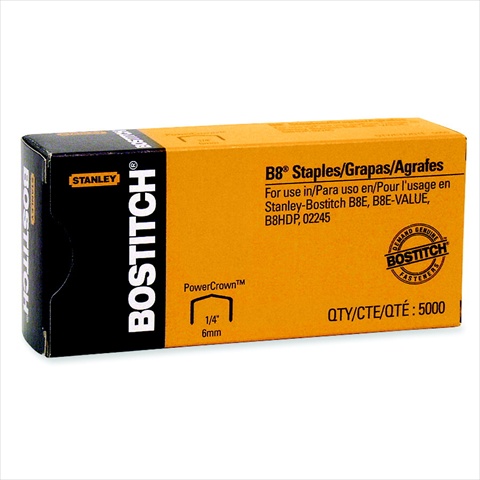 Stanley  B8 PowerCrown Staples  Silver  Pack of 5000