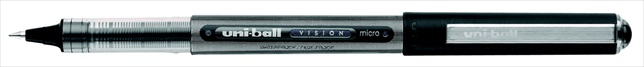 Vision Acid-Free Waterproof Roller Ball Pen, 0.5 Mm. Micro Tip, Black
