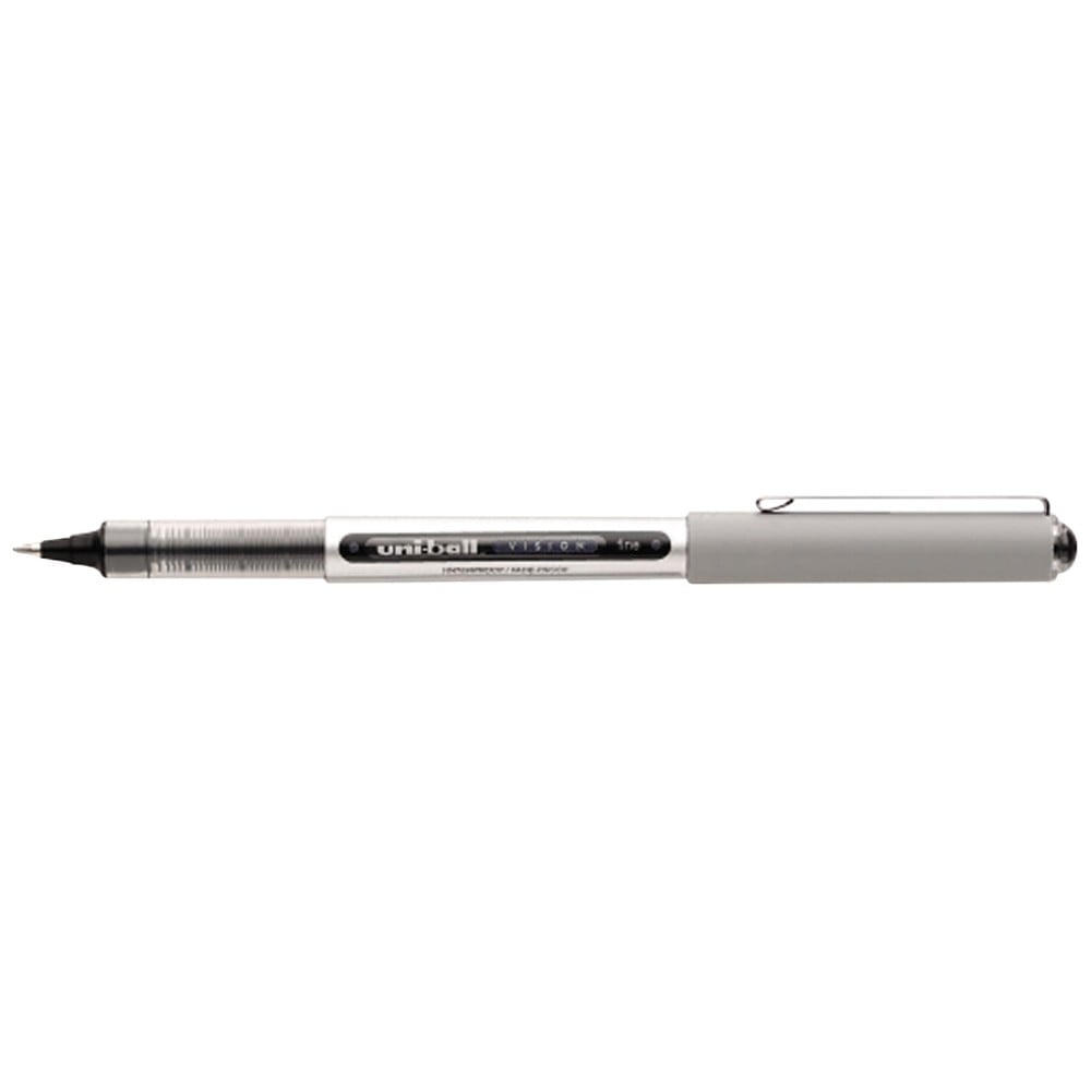 Vision Acid-Free Waterproof Roller Ball Pen, 0.7 Mm. Fine Tip, Black