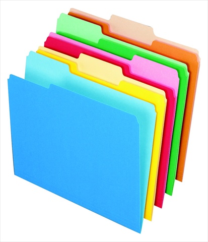 Medium Weight Recycled Top Tab File Folders - Lavender - Pack of 100 - Eco-Friendly
