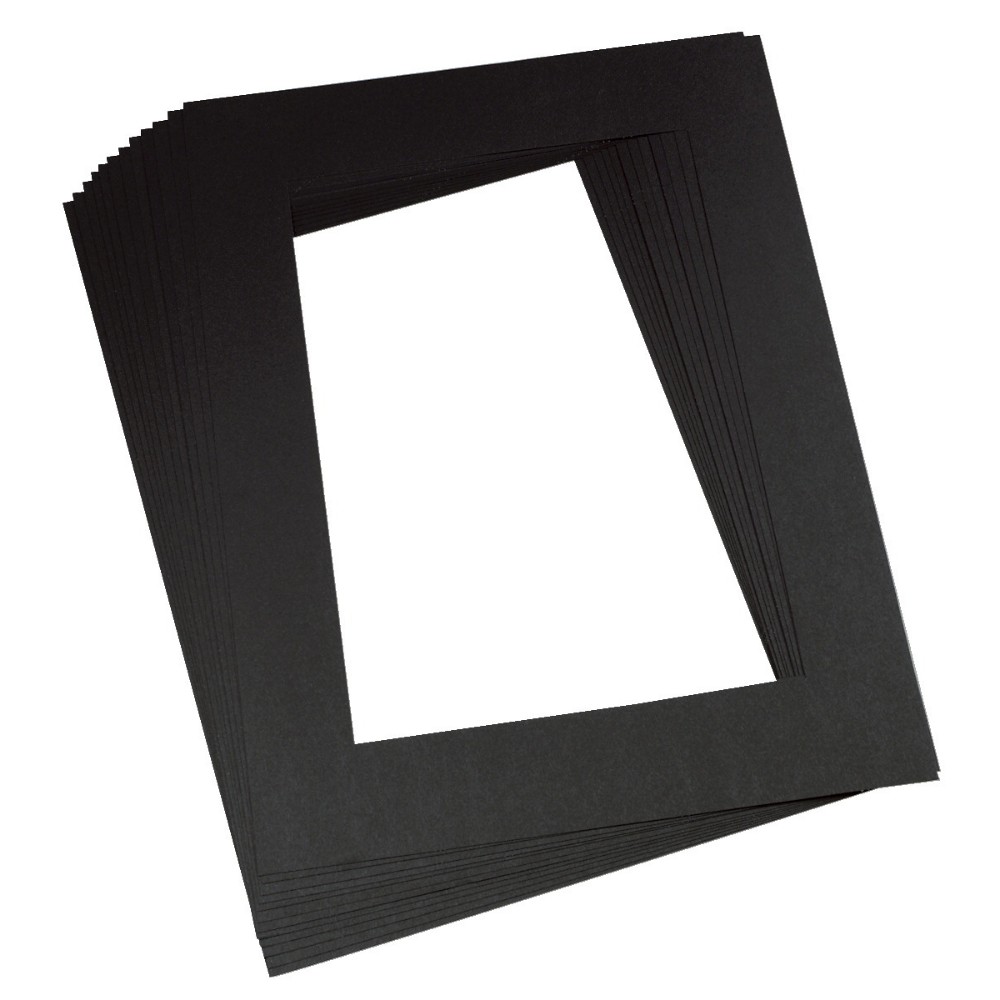 Picture of Pacon 003879 Pre-Cut Frame Mat- 9 x 12 In- Black- Pack Of 12
