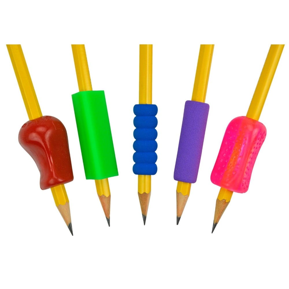 017675 Non-Toxic Pliable Pencil Grip Pack - Assorted Color- Pack 5