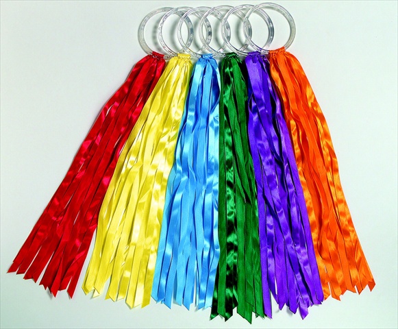 Picture of Sportime 022975 Large Rainbow Hoops With 24 In. Ribbons Stream- Set Of 6