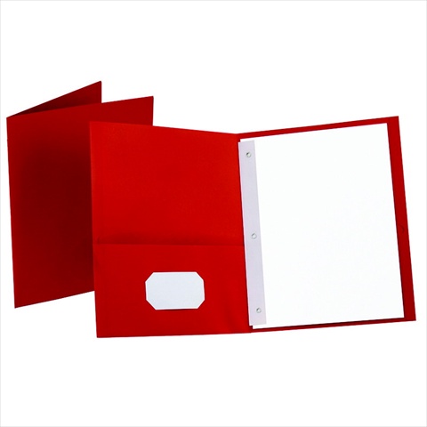 Embossed Leatherine 2 Pockets Heavy Duty Pocket Portfolio With Fastener - Pack - 25