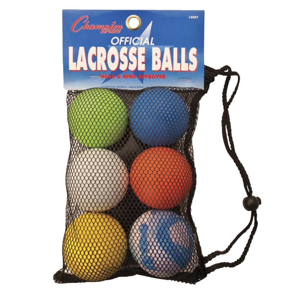 Picture of Champion 025373 High-Quality Official LaCrosse Balls -Set Of 6