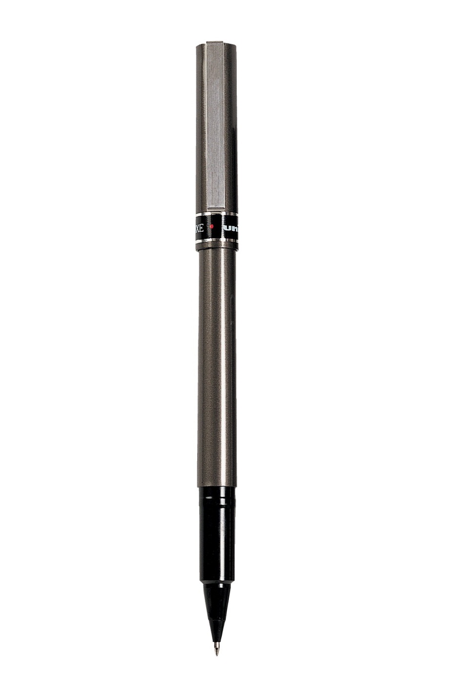 Deluxe Fade And Water Resistant Rollerball Pen, 0.5 Mm. Micro Tip, Blue Ink, Gray Barrel