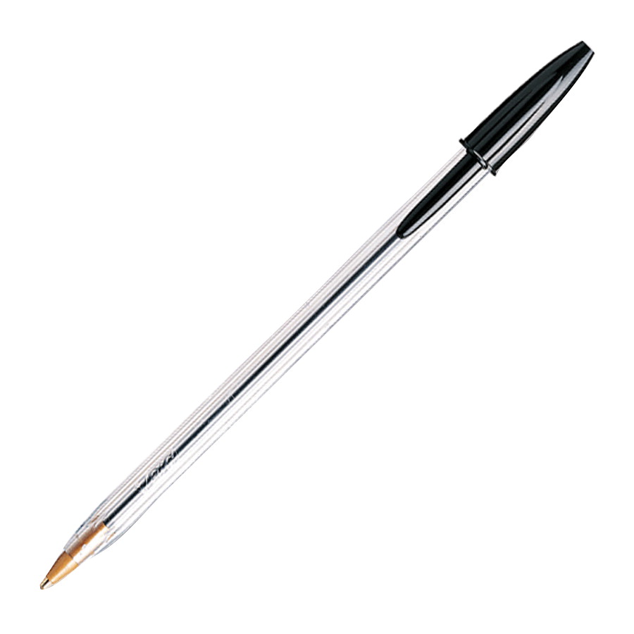 Picture of BIC 027226 Cristal Stick Ballpoint Pen&#44; Medium Tip&#44; Black&#44; Pack - 12