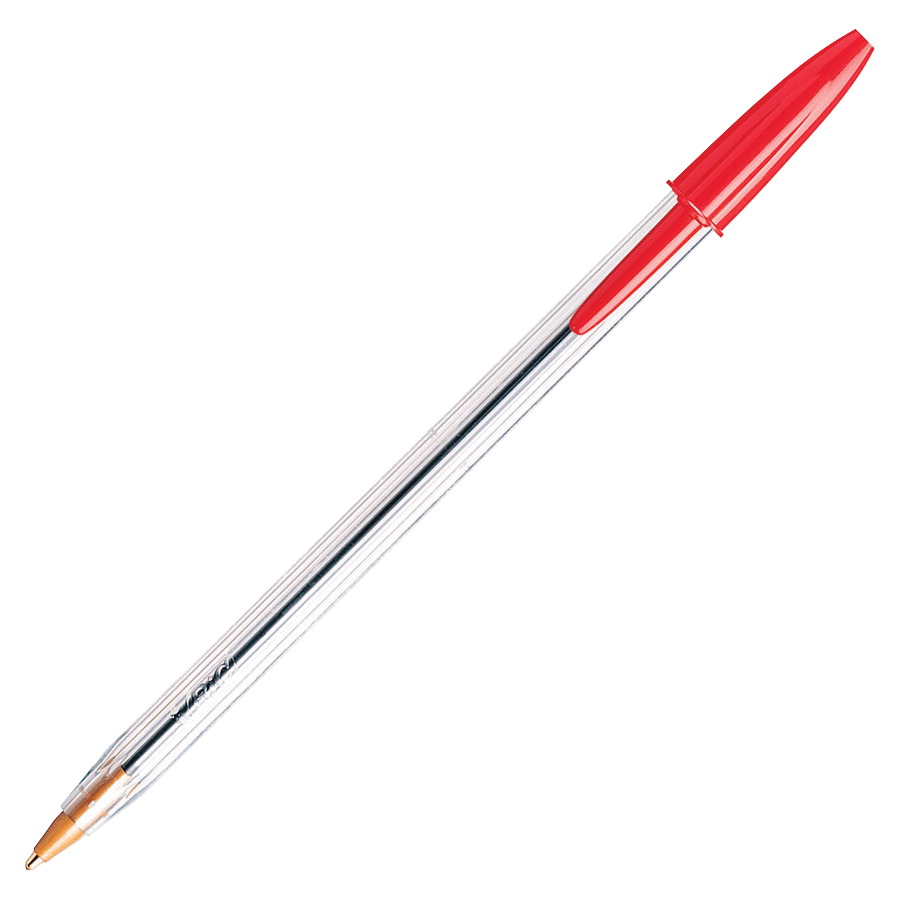 Picture of BIC 027229 Cristal Stick Ballpoint Pen&#44; Medium Tip&#44; Red&#44; Pack - 12