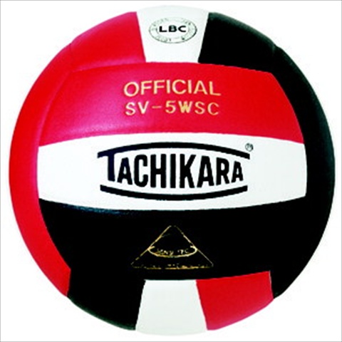 Picture of Tachikara 029397 Ball Volleyball Scarlet & White & Black