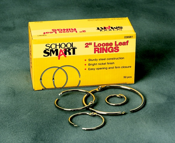 Picture of School Smart 036975 Steel Loose Leaf Ring- 1 In. - Pack 100