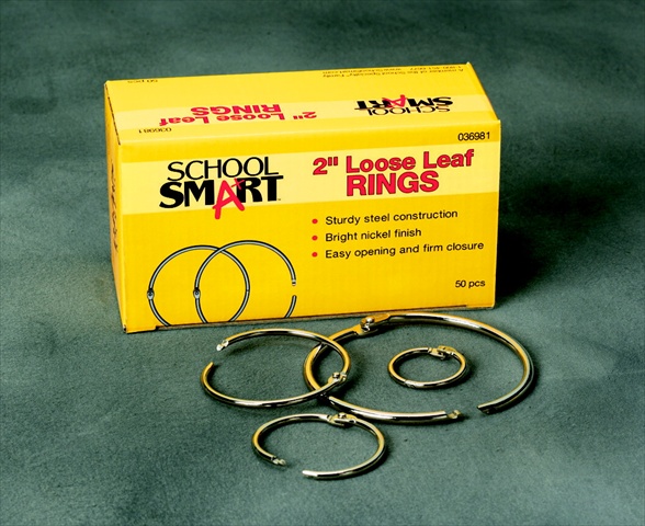 Picture of School Smart 036978 Steel Loose Leaf Ring- 1.5 In. - Pack 100