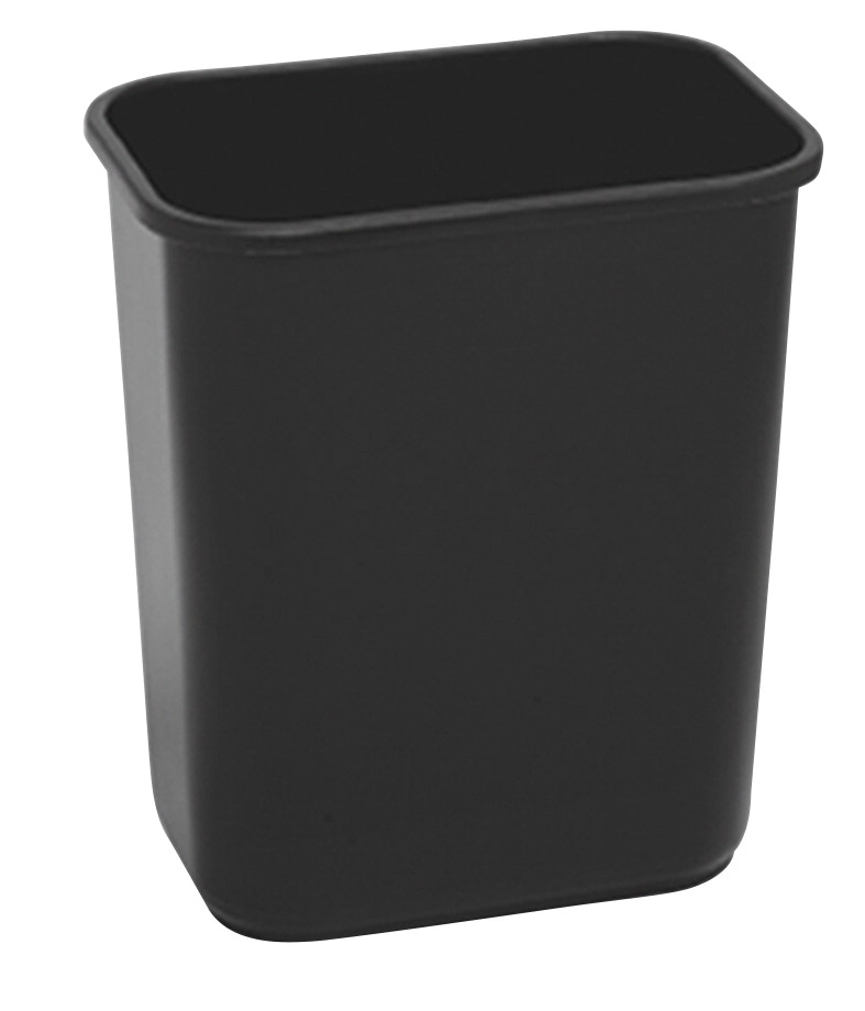 Seamless Rectangle Waste Basket - Black - 41 Quart - Durable Design