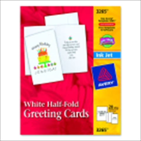Picture of Avery 1054499 Half Fold Greeting Card For Inkjet Printers&#44; 5 x 8.5 In. - White Matte