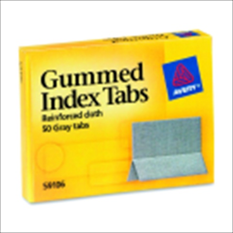 Picture of Avery 1054658 Classic Pre-Cut Gummed Index Tab&#44; 1 x 0.81 In. - Gray&#44; Pack 50