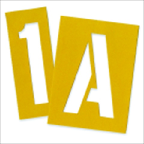 Picture of Chartpak 1056574 Painting Letters & Numbers Stencil&#44; Yellow&#44; 6 In.