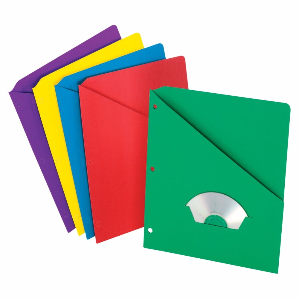 Oxford Slash Pocket Folder With Die-Cut, Pack 25