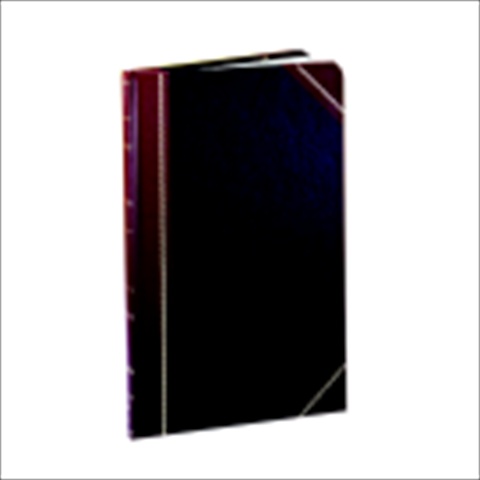 41-Line Acid-Free Record Ruled Waterproof Account Book - Black & Red