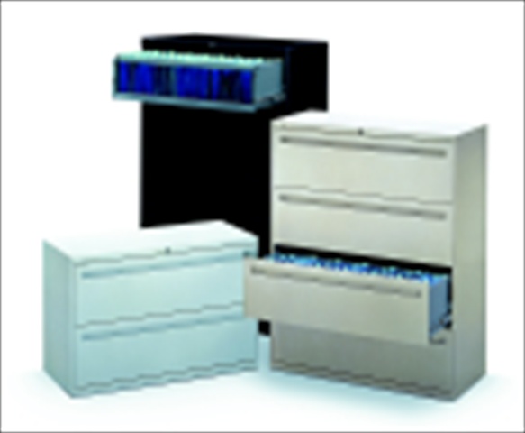Picture of HON 1061825 Locking Lateral File Cabinet&#44; Light Gray 4-Drawers