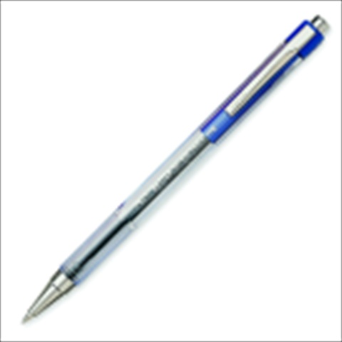 Better Non-Slip Grip Retractable Ballpoint Pen - Blue Ink - Fine Tip - Pack of 12 - Refillable Design