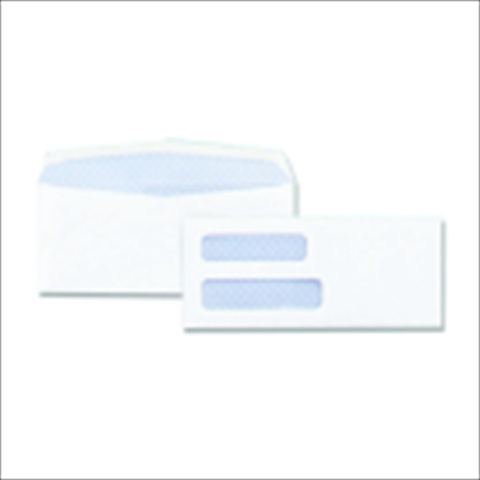 Double-Window Envelope - White - No. 9 - Pack of 500 - Gummed Flap Closure