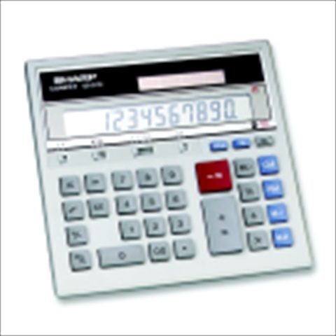 Picture of Sharp 1068350 12-Digit Lcd Commercial Dual Power Desktop Calculator&#44; Gray