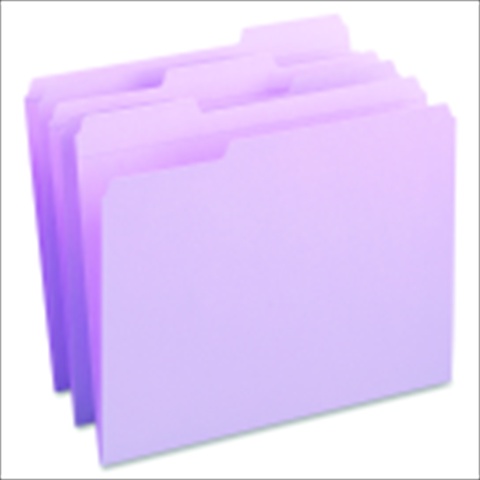 Medium Weight Reinforced Top Tab File Folder - Lavender - Letter Size - Durable Design