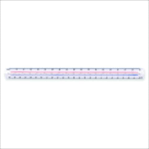 Engineer Triangular Ruler - White - 12 In - High-Impact Polystyrene