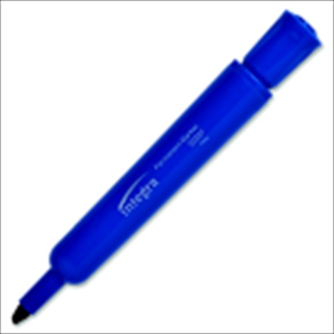Integra 1071031 Quick-Drying Smearproof Waterproof Permanent Marker, Chisel Tip, Blue