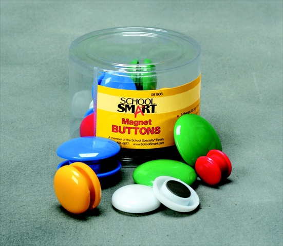 Picture of School Smart 081906 Magnet Button Assortment - Configurable Item&#44; Assorted Color&#44; Pack 30