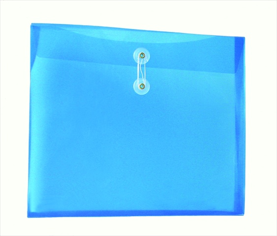Polypropylene Reusable Side Loading String Envelope, 1.25 In. Expansion, Clear, Pack - 12