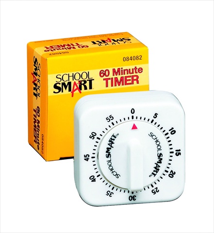 Picture of School Smart 084082 Small Timer With Bell - White