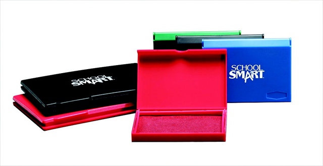 Picture of School Smart 084907 Foam Rubber Pre-Inked Stamp Pad&#44; 2.75 x 4 In. - Blue