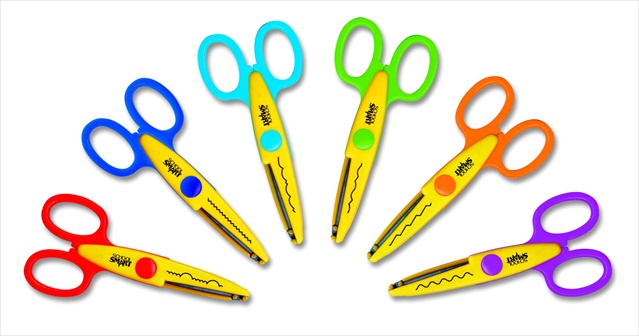 085067 Paper Edger Scissor Set- Stainless Steel Blade- Set - 6