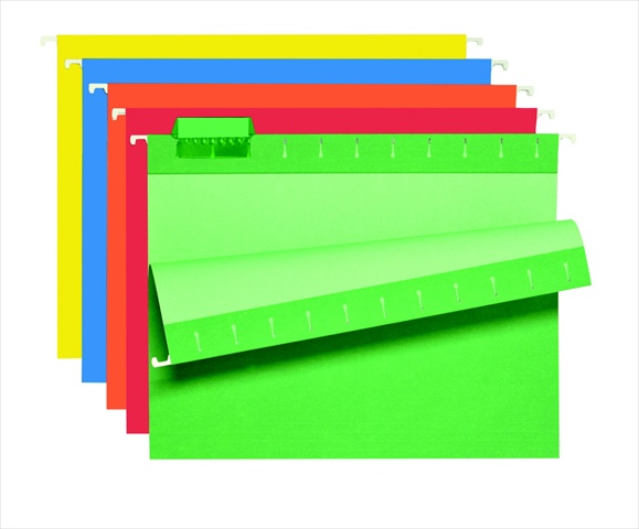 085107 Mediumweight 0.22 Cut Colored Hanging Letter Size File Folder- Pack - 25