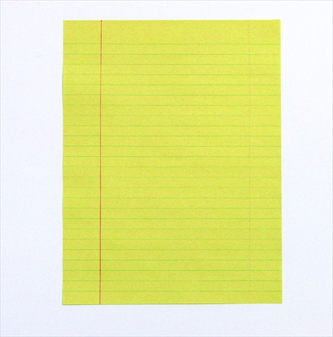 085235 8 x 10.5 In. Newsprint Theme Paper With Red Margin- Yellow- Pack - 500
