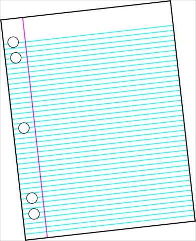 Sulphite 3-Hole Punched Theme Pad, 100 Sheets, White