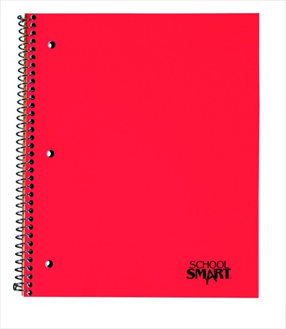 085315 11 x 9 In. Sulphite 3-Hole Punched Perforated Spiralbound Notebook- White- 100 Sheets