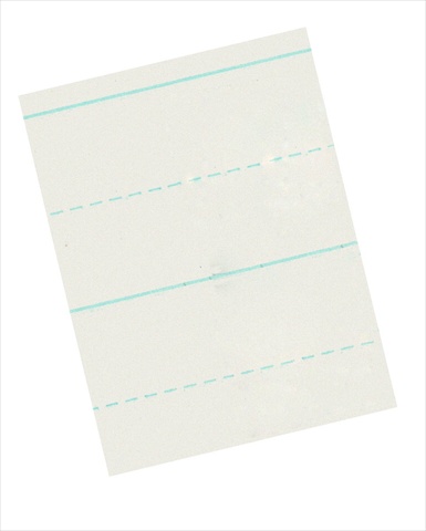 Alternate Ruled Long Way Writing Paper For Grade 1, 11 x 8.5 In. - White