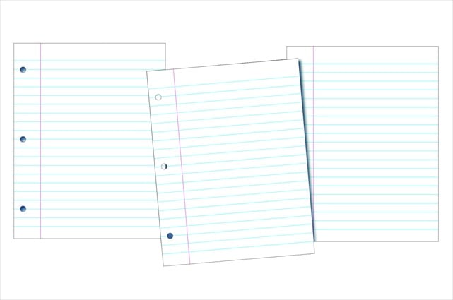8 x 10.5 In. Sulphite Standard Essay And Composition Paper With Red Margin- White- Pack - 500