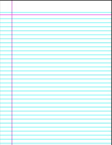 Sulphite Theme Paper With Red Margin And Headline, 8 x 10.5 In.,White