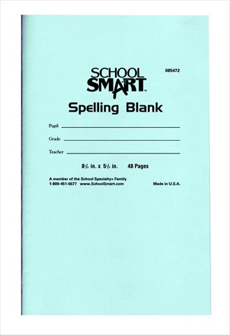 Picture of School Smart 085472 Ruled Blank Spelling Book Set- Pack - 24