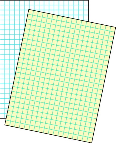 Cross-Section Ruled Drawing Paper, Manila - 1 In. Ruled