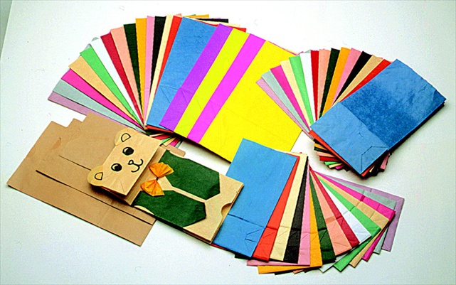 085621 Pinched Bottom Paper Bag- 6.25 x 9.25 In- Assorted Color- Pack 28