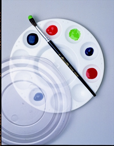 Paint Palette Tray Cover- 7.5 W In. - Plastic- White- Pack Of 12